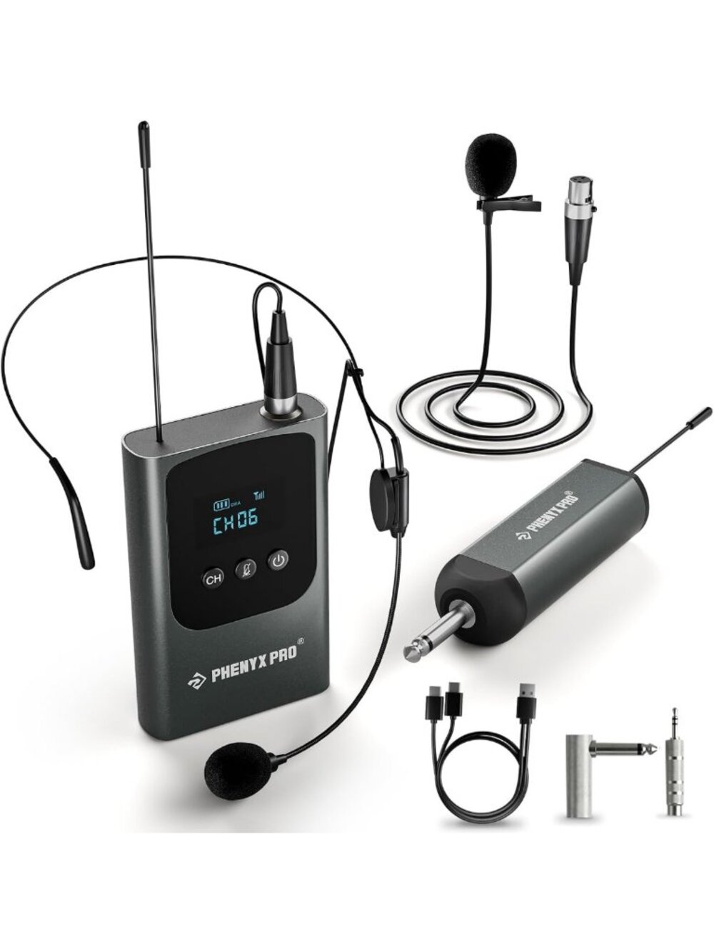 Professional Wireless Lavalier Microphone System for Clear Audio Recording